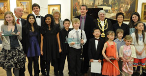 Young Musicians Awards' Winners 2010 and Judges with the Sheriff of Newcastle
